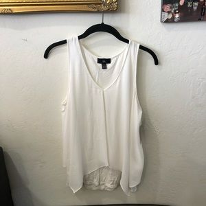 NWT New Flowy Tank Top Blouse White Large